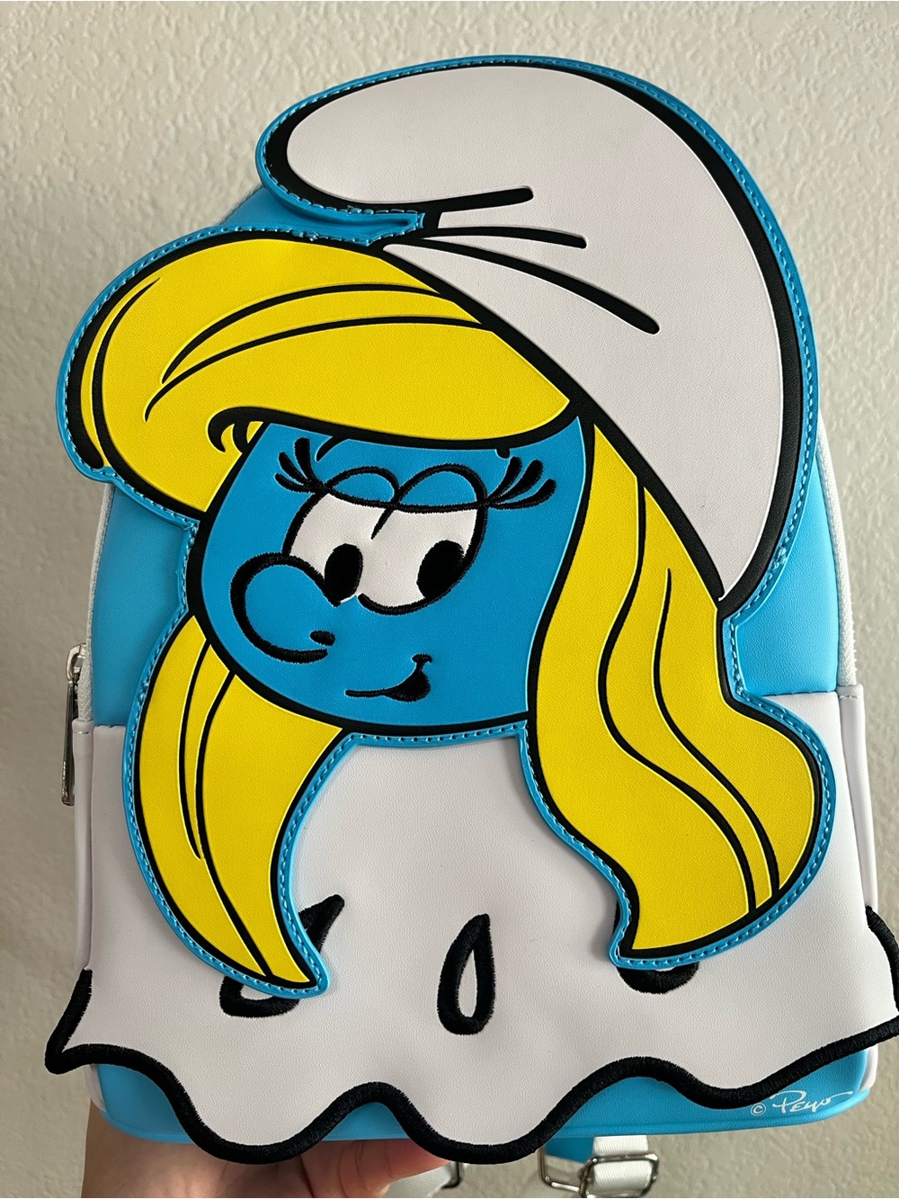 Smurfette Graphic Mini Backpack - Blue & Yellow